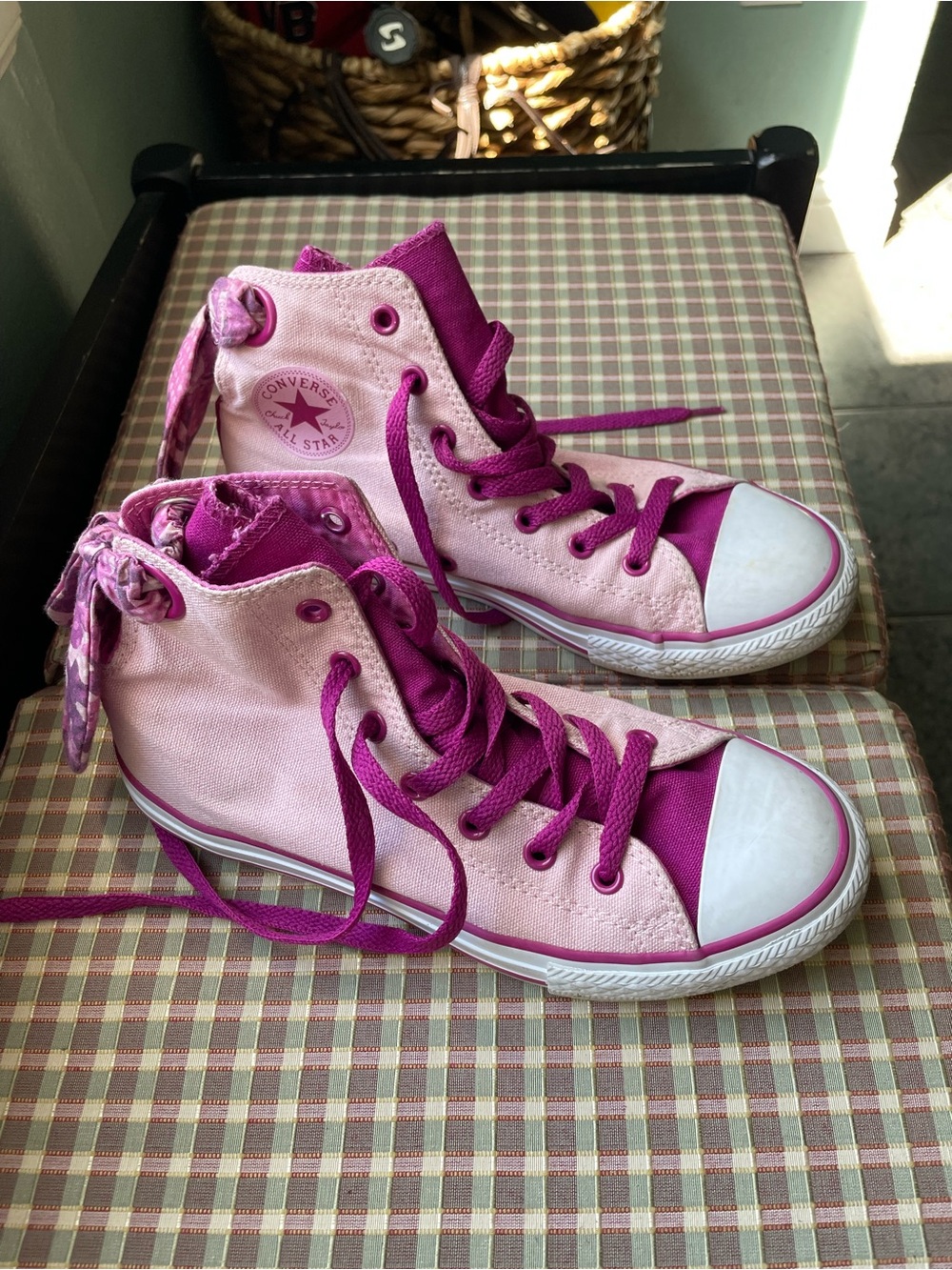 Converse All Star Pink and Magenta High-Top Sneakers